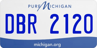 MI license plate DBR2120