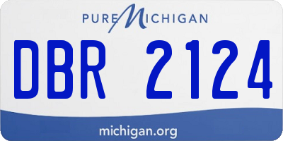 MI license plate DBR2124
