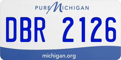 MI license plate DBR2126