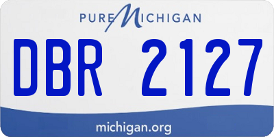 MI license plate DBR2127