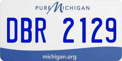 MI license plate DBR2129