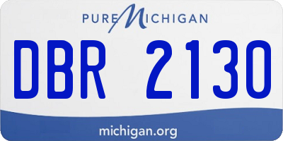 MI license plate DBR2130