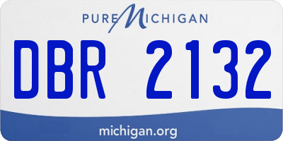 MI license plate DBR2132
