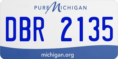 MI license plate DBR2135