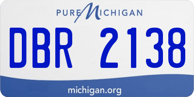MI license plate DBR2138