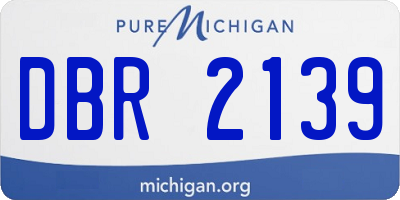 MI license plate DBR2139