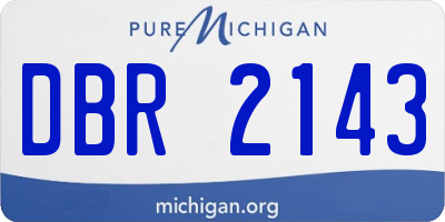 MI license plate DBR2143