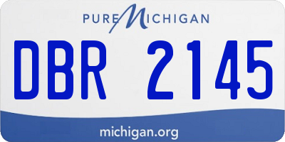 MI license plate DBR2145