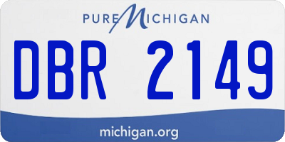 MI license plate DBR2149