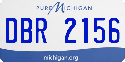 MI license plate DBR2156