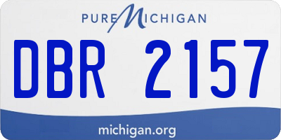 MI license plate DBR2157