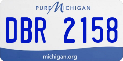 MI license plate DBR2158
