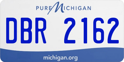MI license plate DBR2162