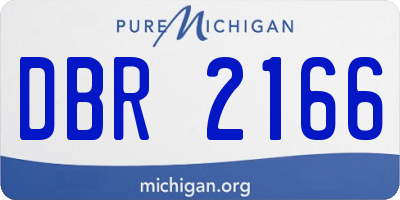 MI license plate DBR2166