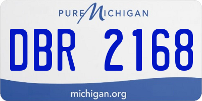 MI license plate DBR2168