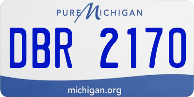 MI license plate DBR2170