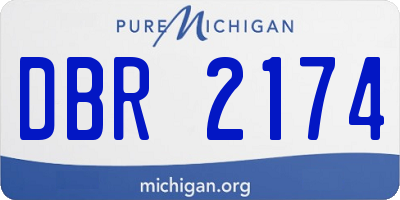 MI license plate DBR2174