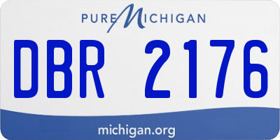 MI license plate DBR2176