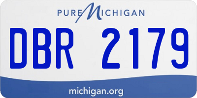 MI license plate DBR2179