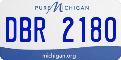 MI license plate DBR2180