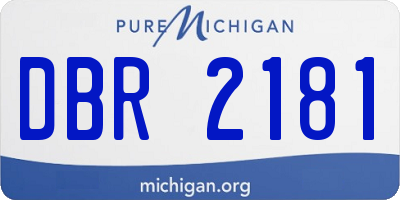MI license plate DBR2181