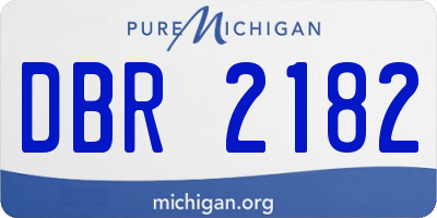 MI license plate DBR2182