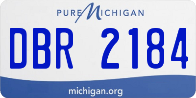 MI license plate DBR2184