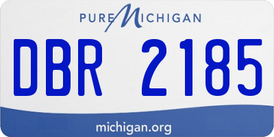 MI license plate DBR2185