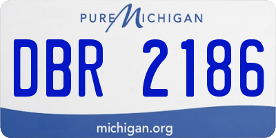 MI license plate DBR2186