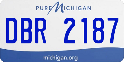 MI license plate DBR2187