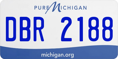MI license plate DBR2188
