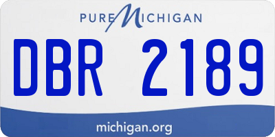 MI license plate DBR2189