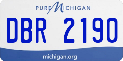 MI license plate DBR2190