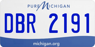 MI license plate DBR2191