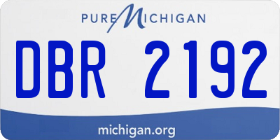 MI license plate DBR2192