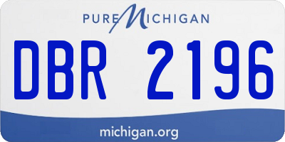 MI license plate DBR2196