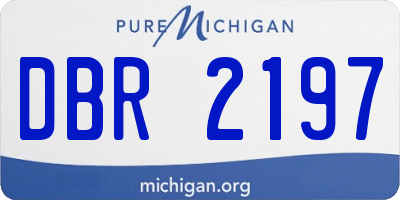 MI license plate DBR2197