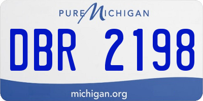 MI license plate DBR2198
