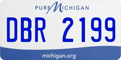 MI license plate DBR2199