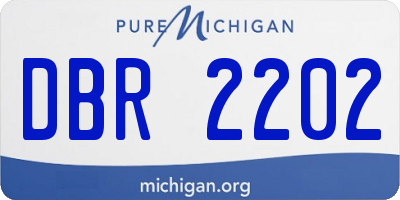 MI license plate DBR2202