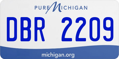 MI license plate DBR2209