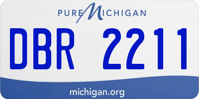 MI license plate DBR2211