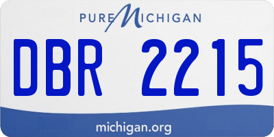 MI license plate DBR2215