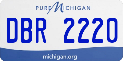 MI license plate DBR2220