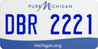 MI license plate DBR2221