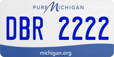 MI license plate DBR2222