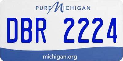 MI license plate DBR2224