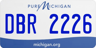 MI license plate DBR2226