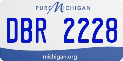 MI license plate DBR2228