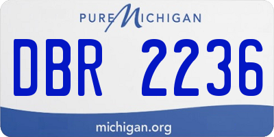 MI license plate DBR2236